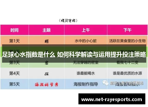 足球心水指数是什么 如何科学解读与运用提升投注策略
