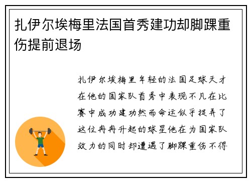 扎伊尔埃梅里法国首秀建功却脚踝重伤提前退场